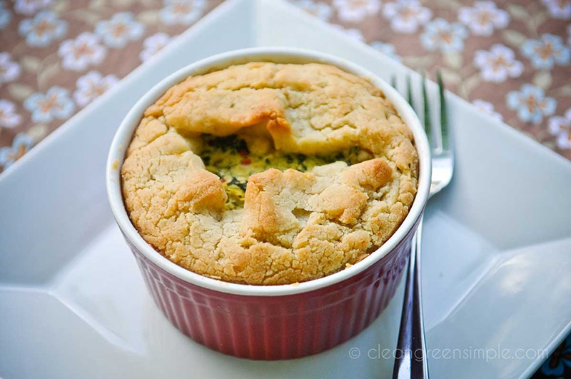 Vegan Soufflé with Spinach and Artichoke