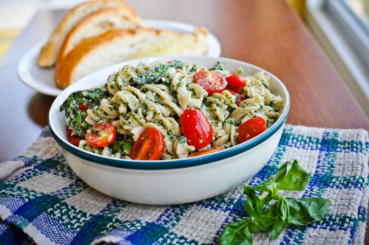 Easy Vegan Pesto with Basil Walnut and Kale