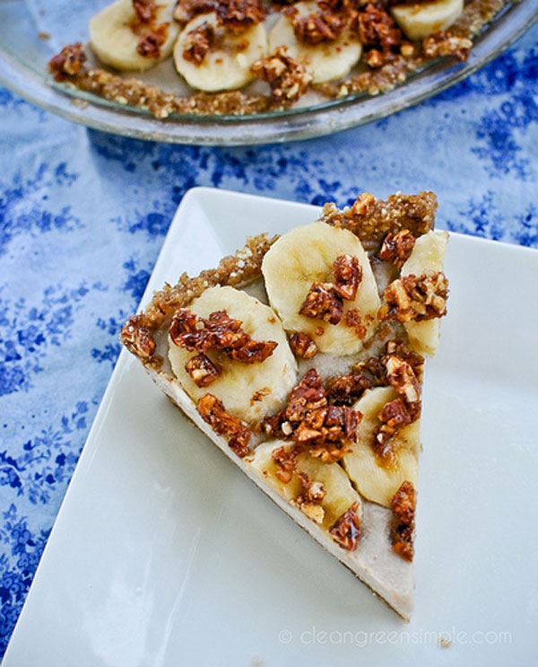 Slide of frozen banana cream pie