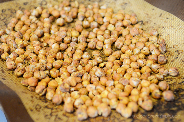 Crispy Dry Roasted Chickpeas Snack No Oil Clean Green Simple