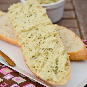 Artichoke spread on crusty bread