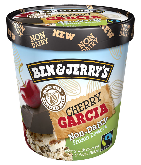 Ben & Jerry's dairy-free ice cream in Cherry Garcia flavor.