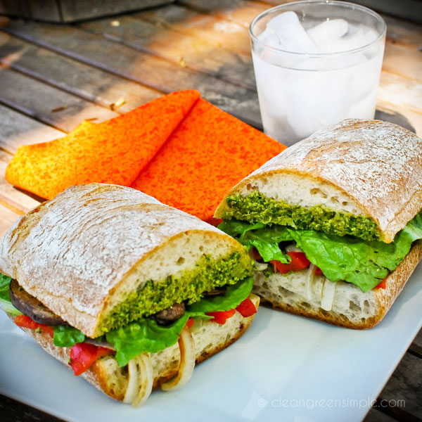 Vegan Pesto & Red Pepper Sandwich