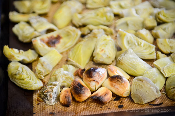 Roasted Artichokes and Garlic