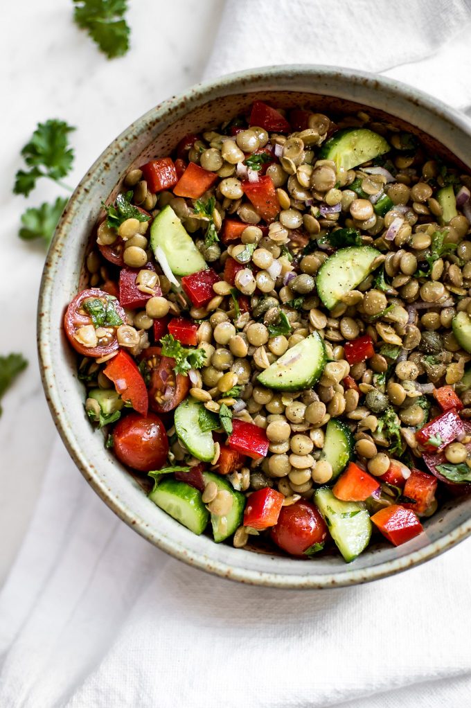 Meal prep idea: Green Lentil Salad