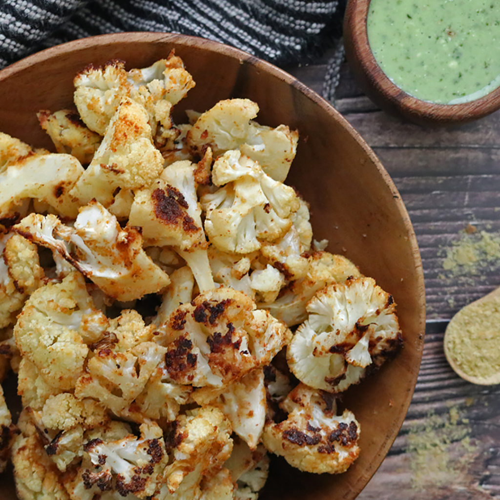 Cheesy Roasted Cauliflower