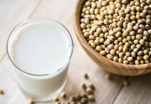 plant-based protein sources: soy milk