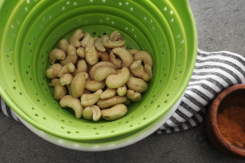 draining cashews