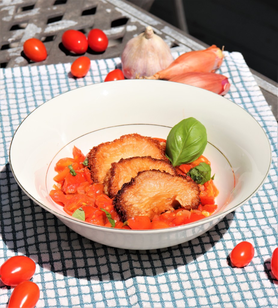 Lion’s Mane Mushroom in Cherry Tomato Sauce