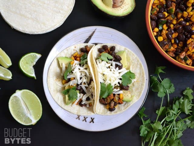 Corn and Zucchini Tacos