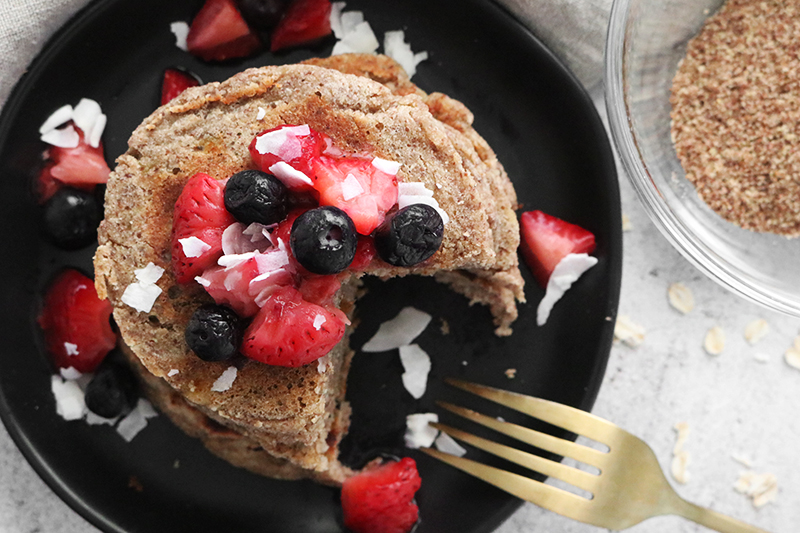 Low Carb Vegan Flaxseed Pancakes