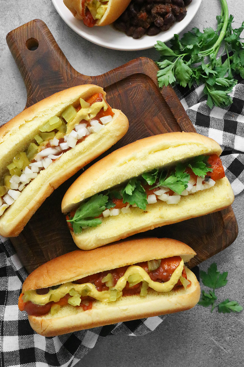 Delicious, plant-based carrot hot dogs