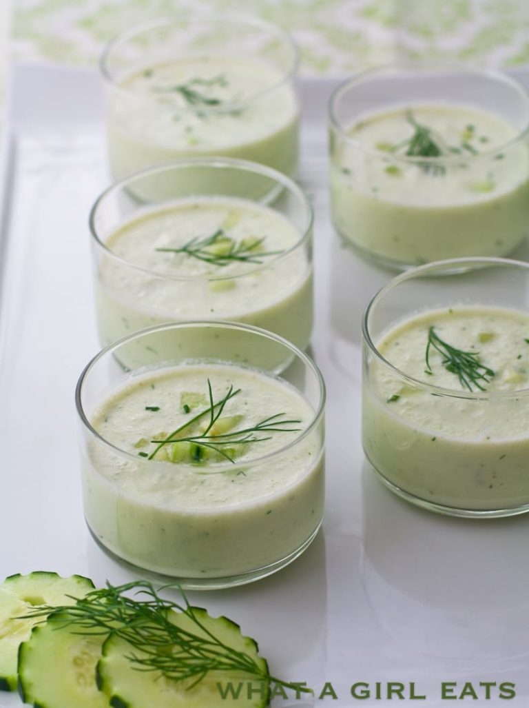 Cold cucumber soup