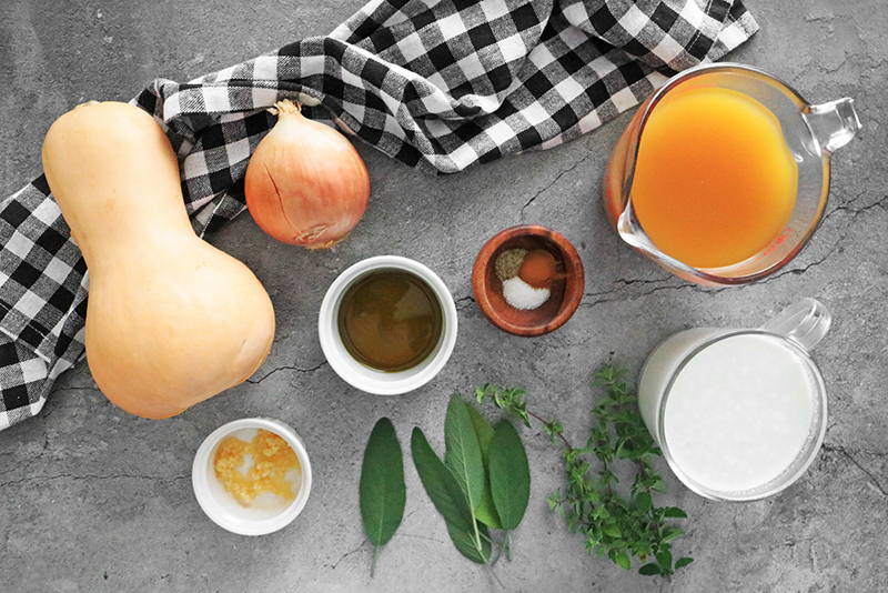 Butternut Squash Soup ingredients