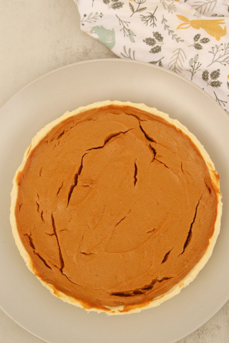 Vegan sweet potato pie fresh out of the oven.