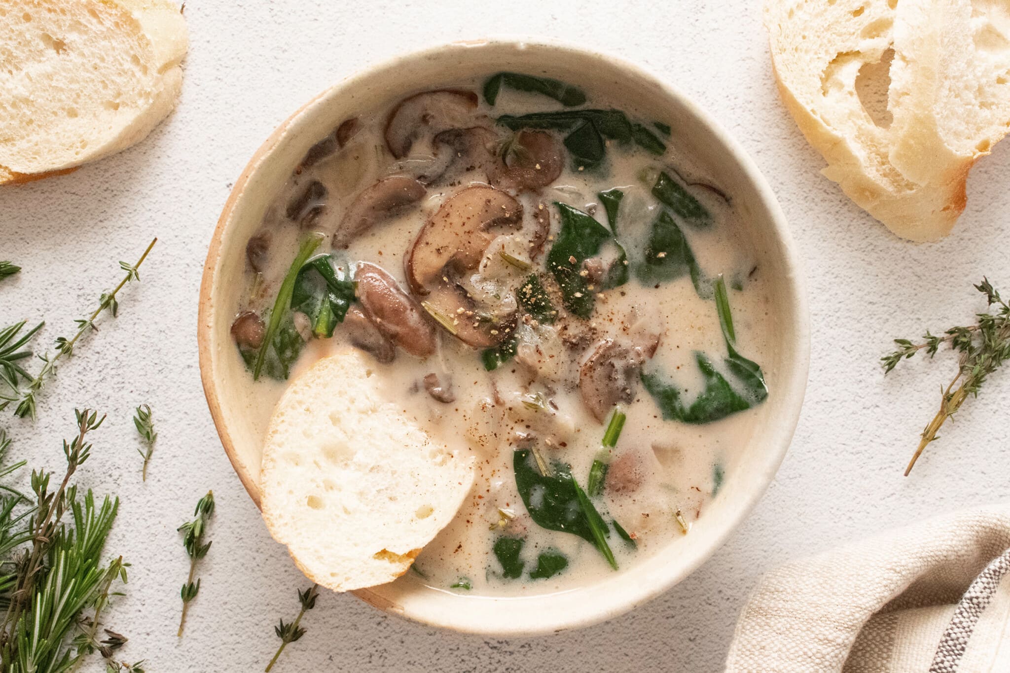 Creamy Vegan Mushroom Soup - Clean Green Simple