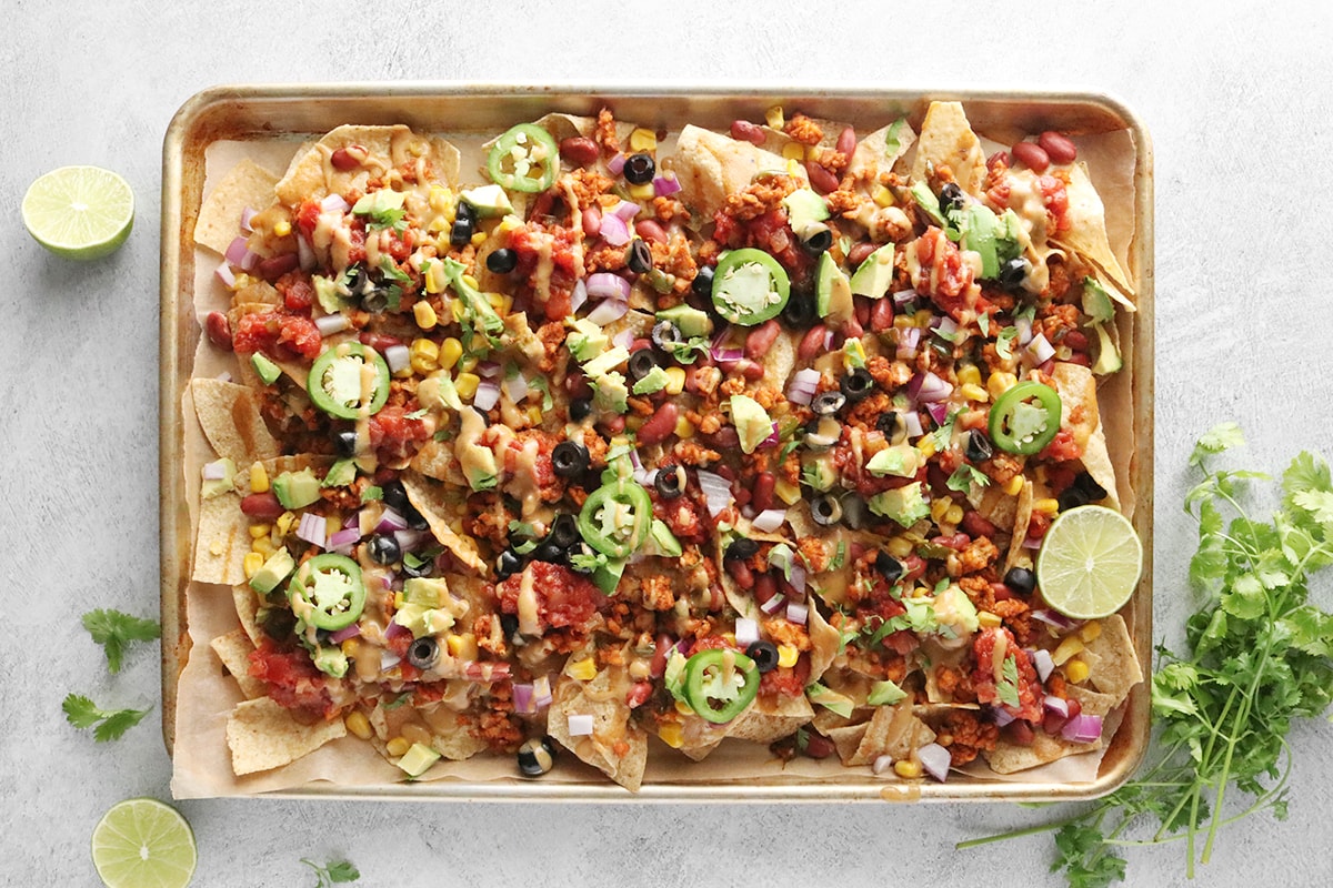 Loaded Vegan Nachos - Clean Green Simple