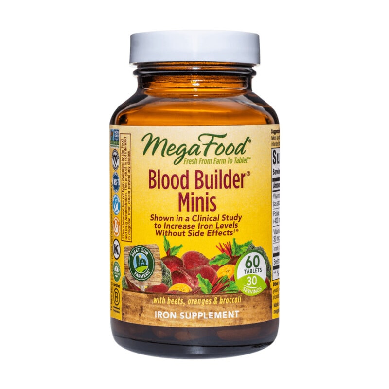 MegaFood Blood Builder Minis Vegan Iron Supplement.