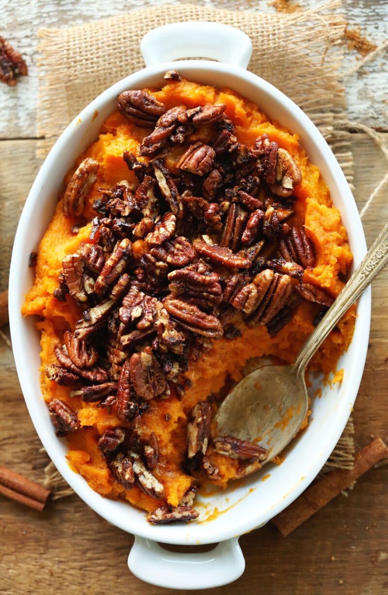 butternut pecan sweet potato mash