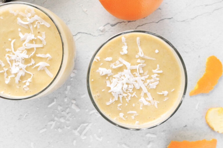 Vegan Orange Creamsicle Smoothie Clean Green Simple