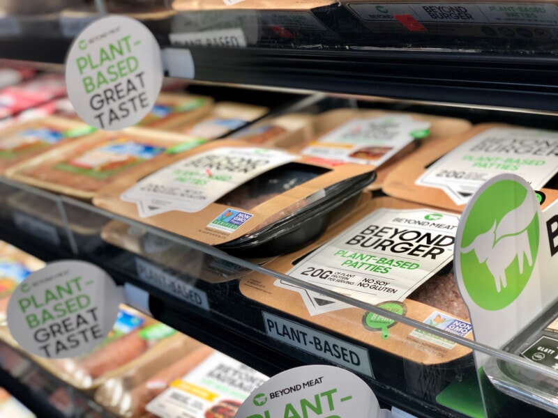 Beyond Meat plant-based meat in a grocery store in New York