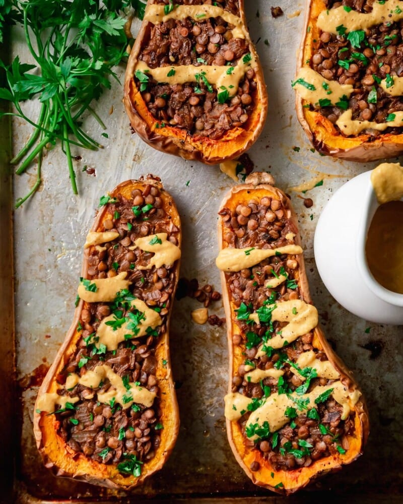 Lentil Stuffed Squash