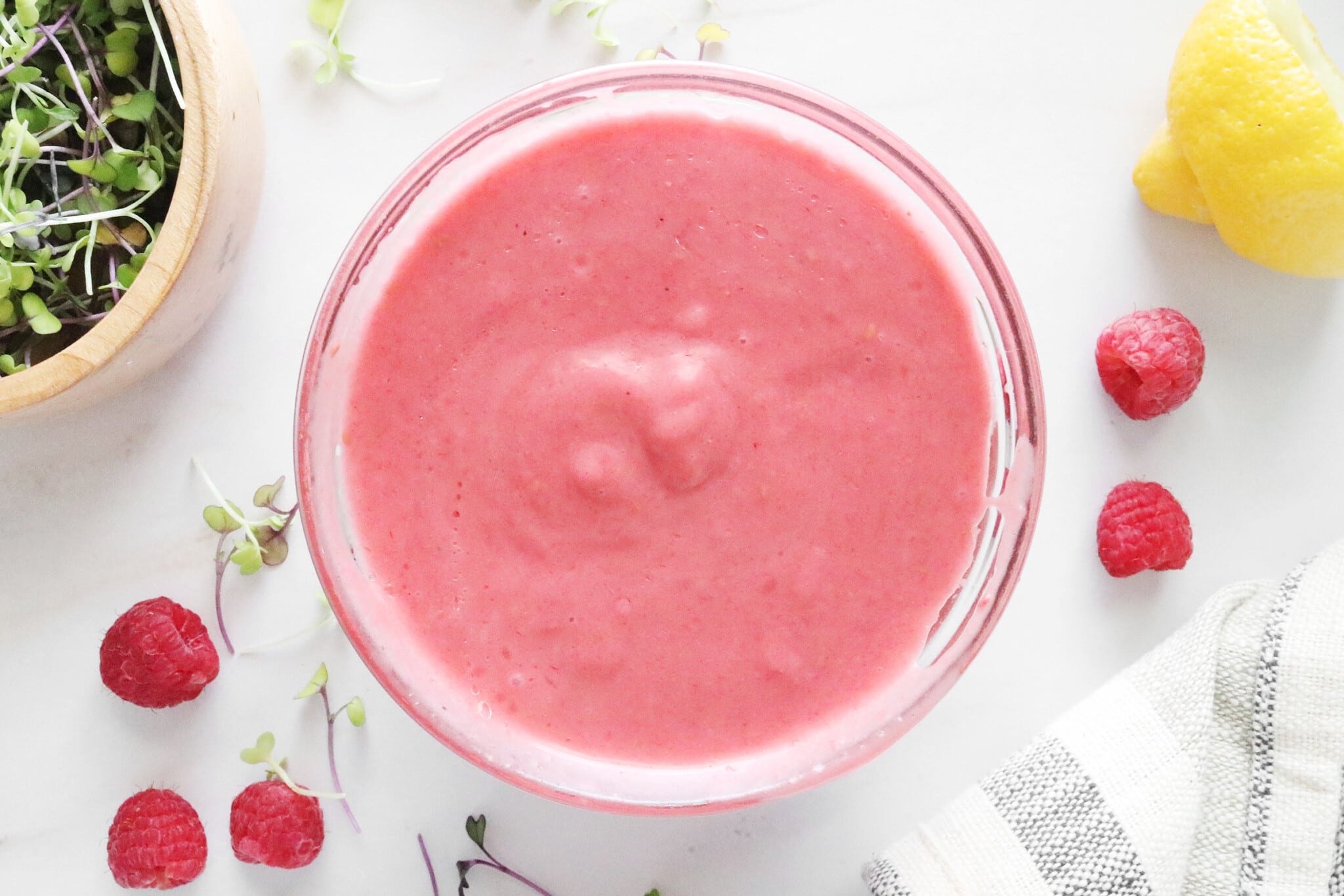 Homemade Raspberry Vinaigrette Salad Dressing Clean Green Simple