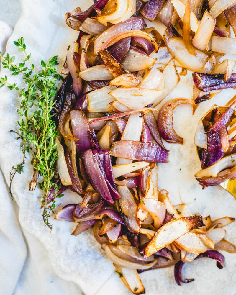 Roasted onions.