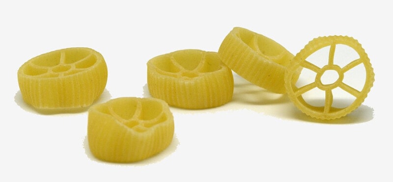 Rotelle, a type of Italian pasta.