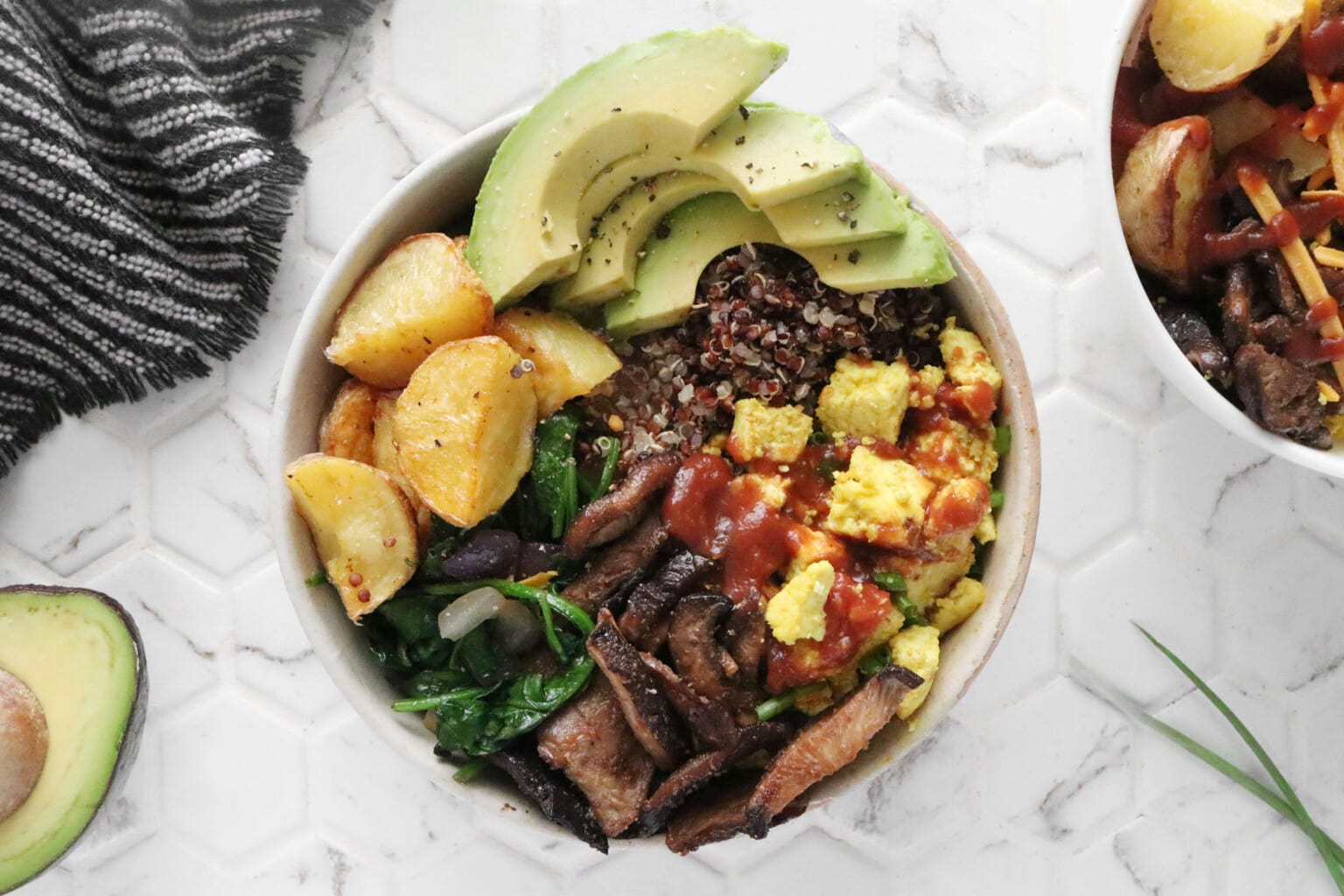 Savory Vegan Breakfast Bowl - Clean Green Simple