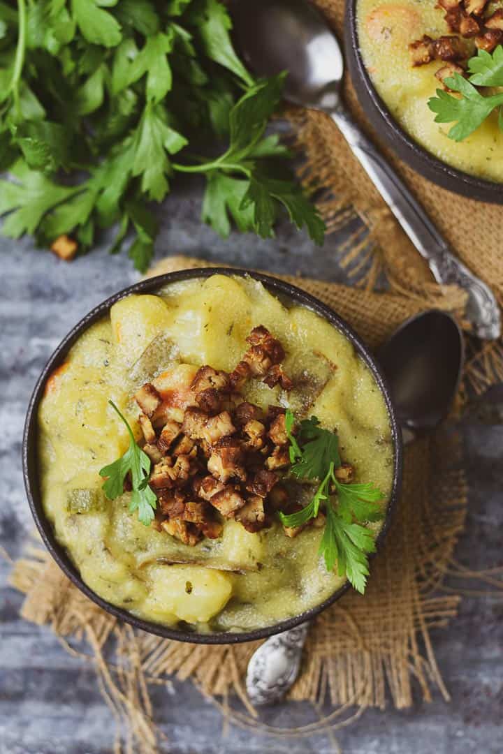 Vegan Instant Pot Potato Soup