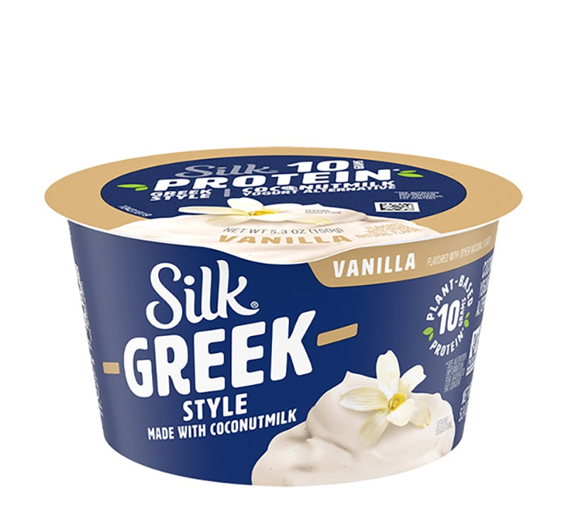 A small container of Silk Greek-style vegan yogurt.