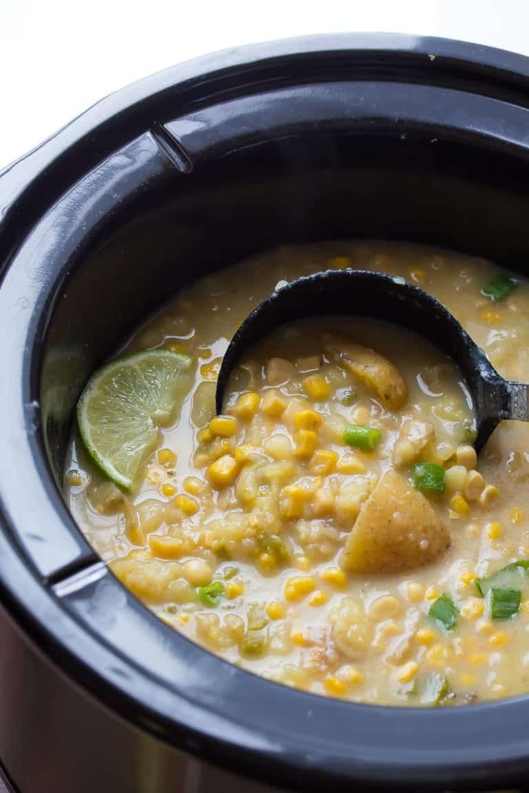 Potato, Corn And Jalapeno Soup in a Crock Pot