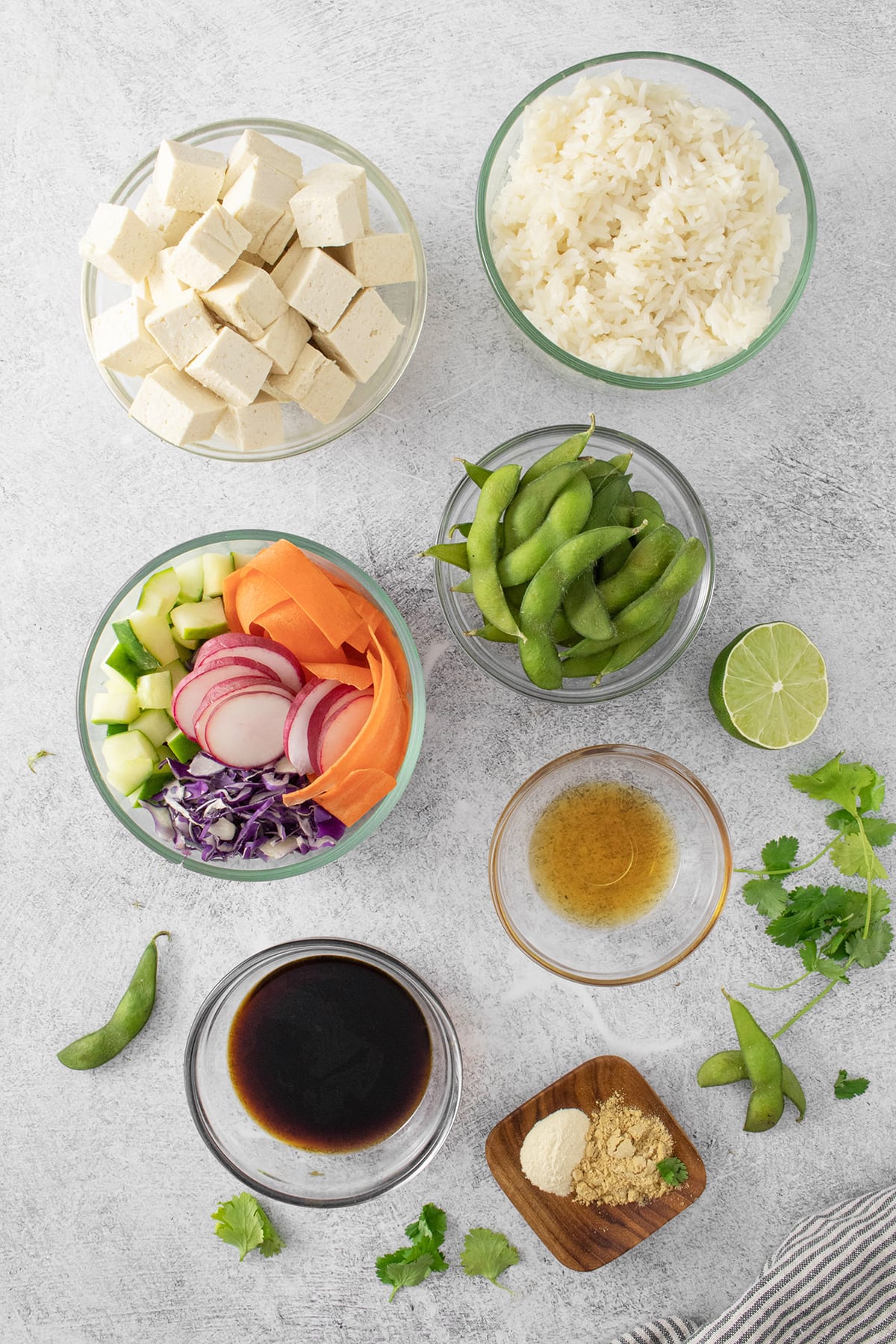 Vegan Tofu Poke Bowl - Clean Green Simple