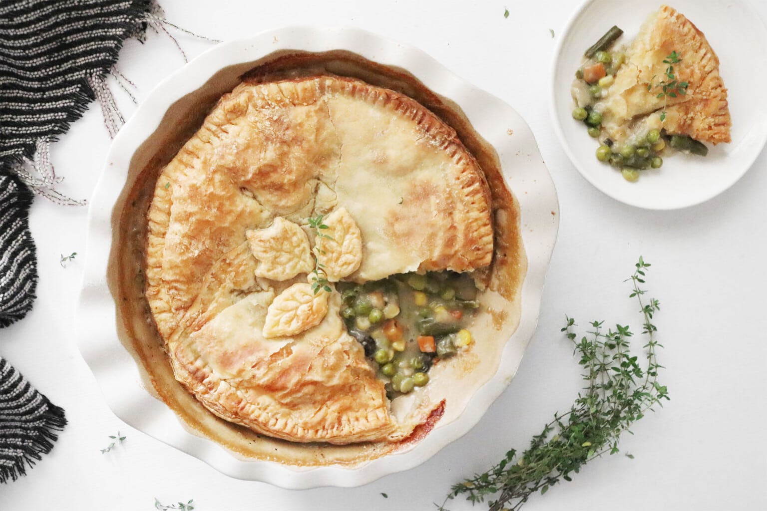 Vegan Pot Pie with Puff Pastry - Clean Green Simple