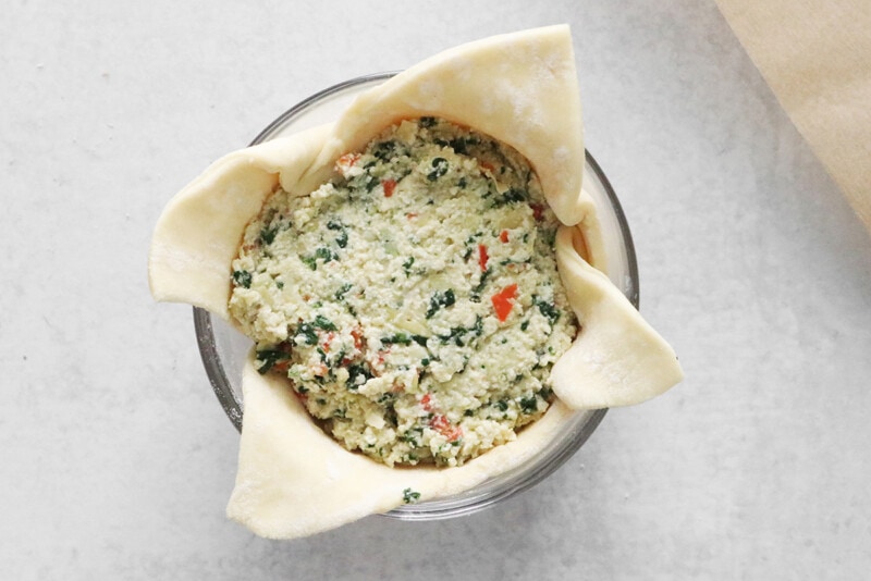 Vegan "Soufflé" with Spinach and Artichoke